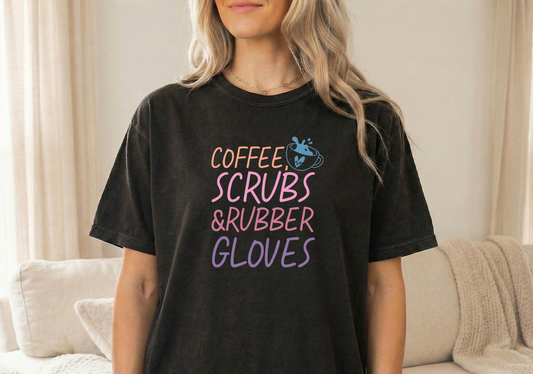 Coffee Scrubs Black T