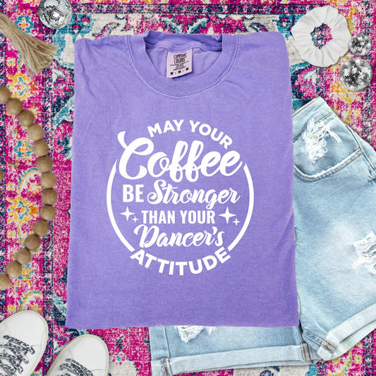 Coffee Stronger Violet Unisex Comfort Colors Tshirt