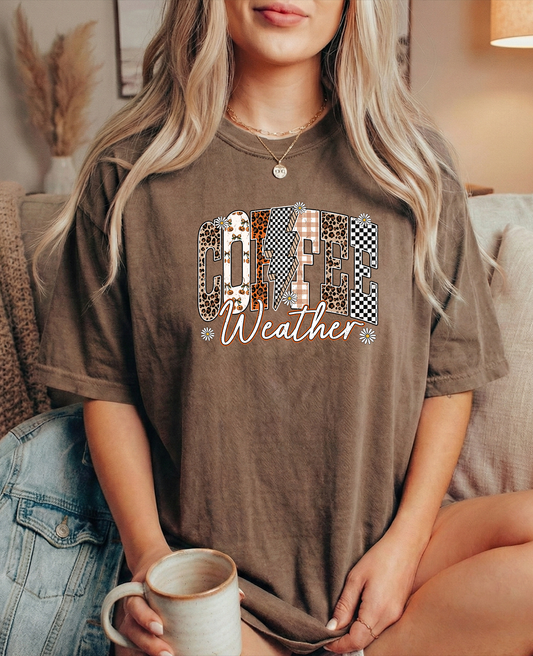 Coffee Weather Comfort Colors Espresso Unisex T shirt