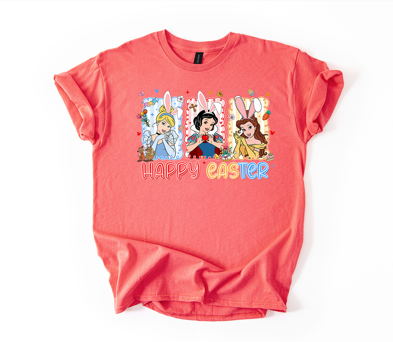 Princess Easter Coral Silk Gildan Youth Tshirt