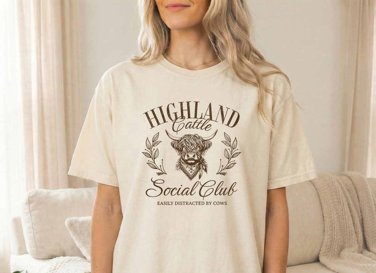 Cow Social Ivory Tshirt