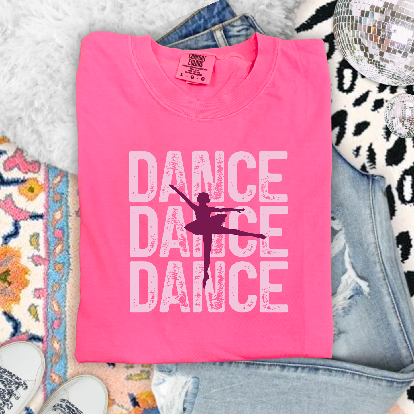 Dance Ballet Neon Pink Youth Tshirt
