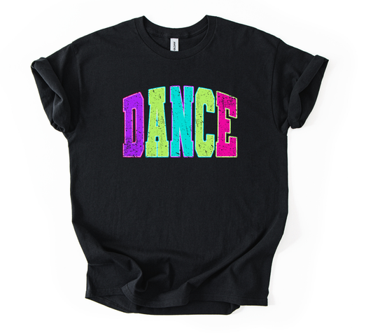 Dance Bright Distressed YOUTH Gildan Black T-shirt