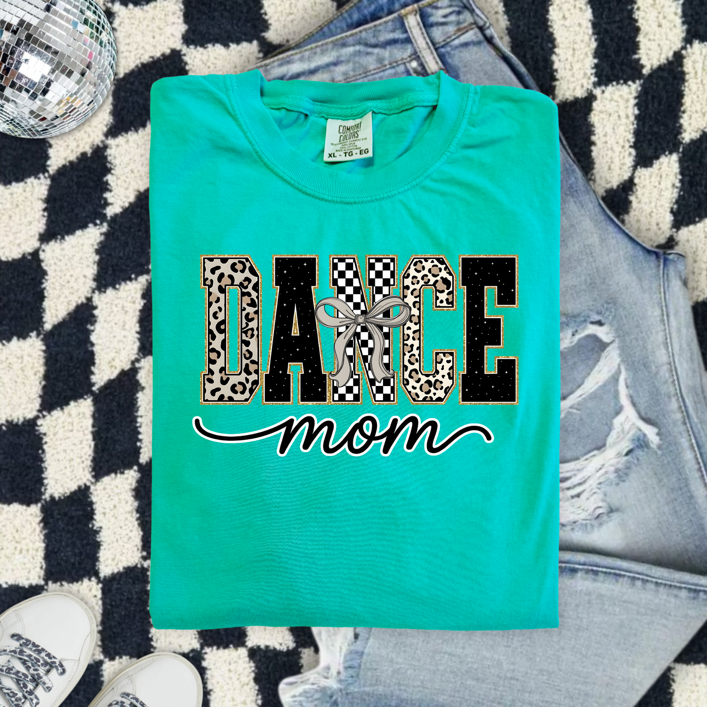 Dance mom neutral Island Green Unisex Comfort Colors Tshirt
