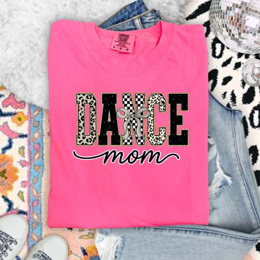 Dance mom Neutral Neon Pink Unisex Comfort Colors Tshirt