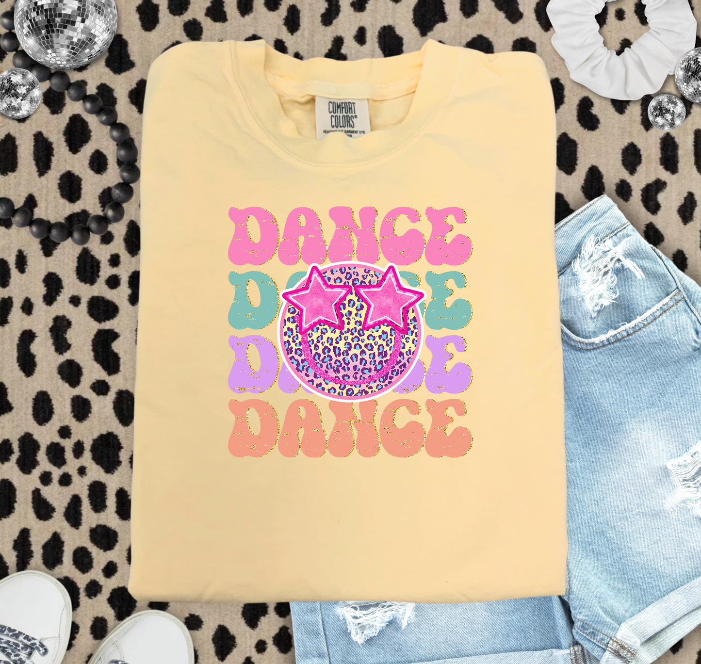 Dance Smiley Butter Youth Comfort Colors Tshirt