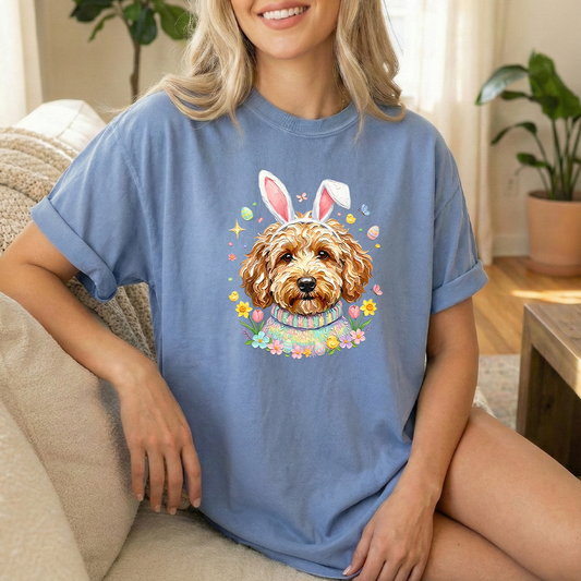 Doodle Easter Blue Jean Adult Unisex Tshirt