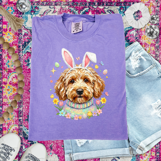 Doodle Easter Violet Youth Tshirt