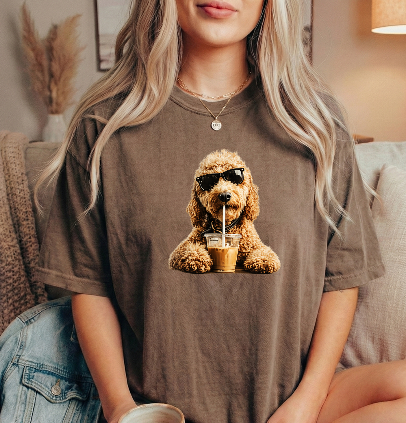 Sunglasses Doodle Unisex Comfort Colors Espresso Tshirt