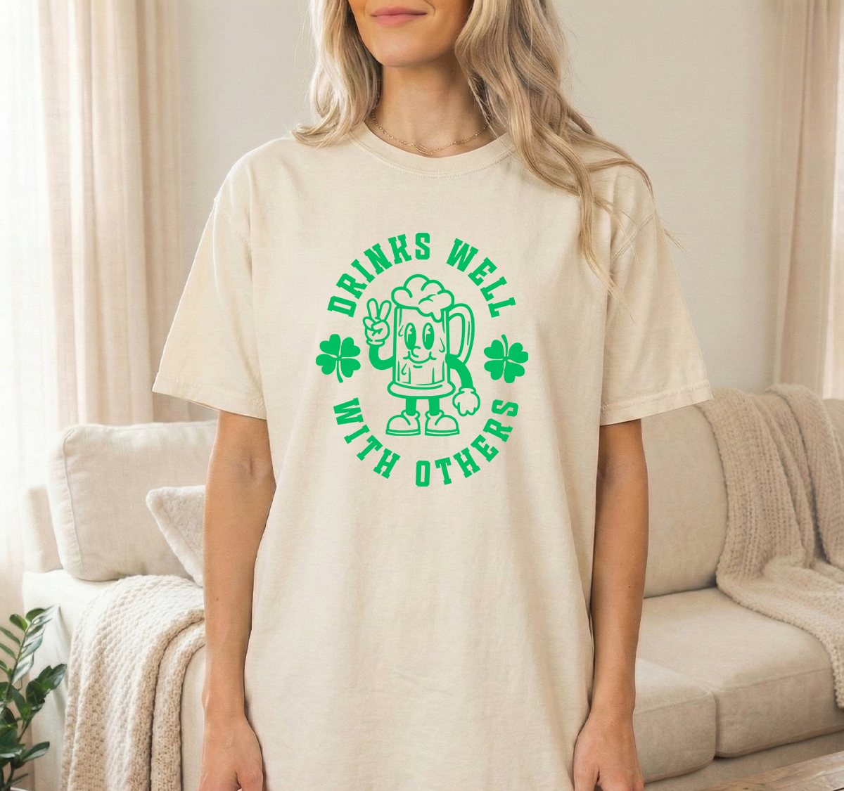 Drinks well with others ivory Tshirt