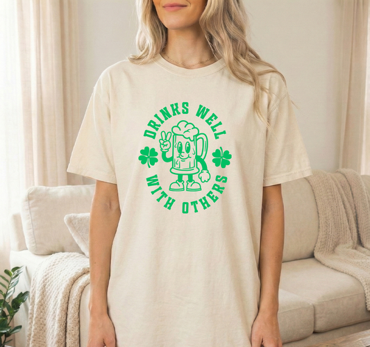 Drinks well with others ivory Tshirt