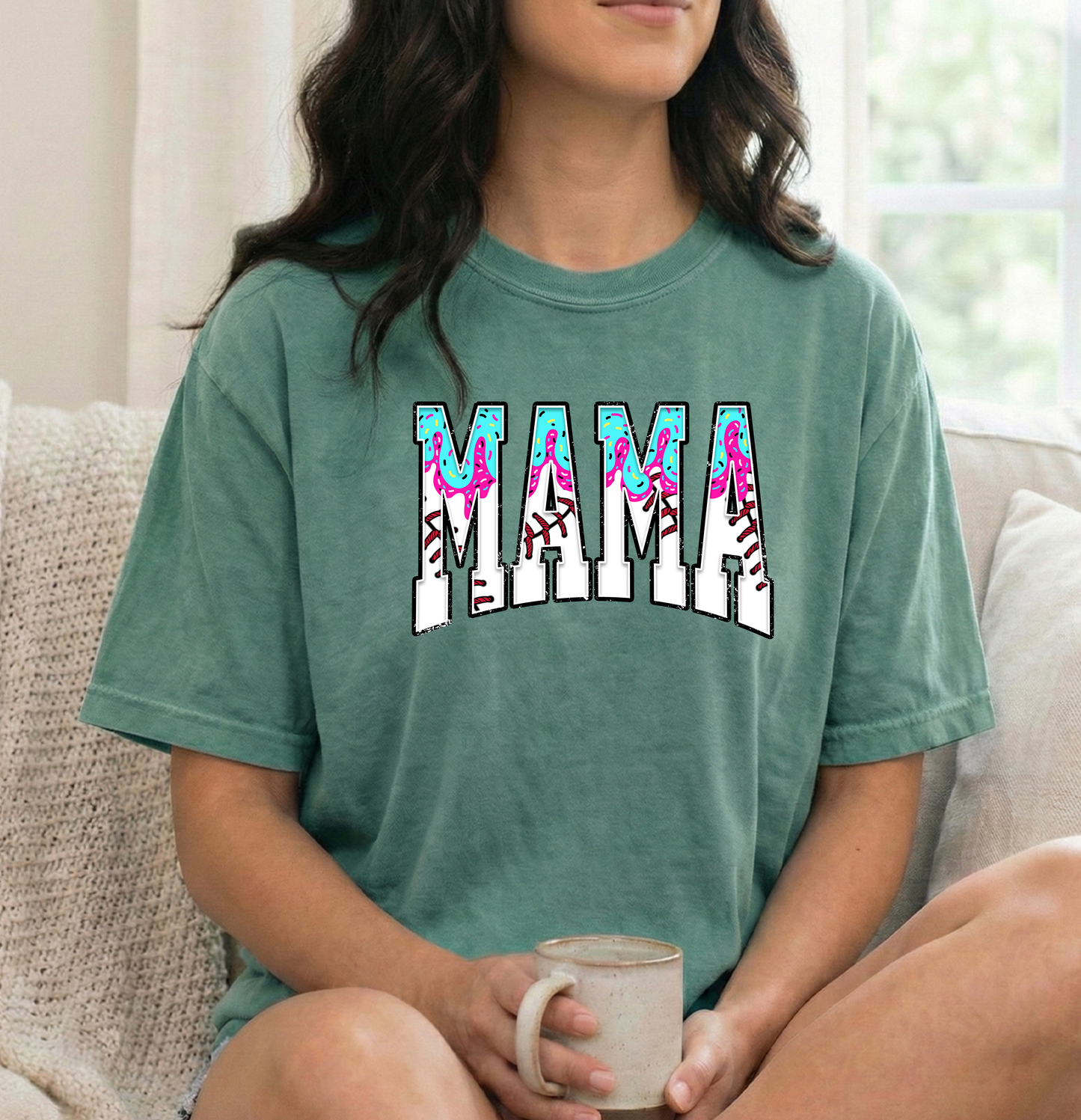 Drip Mama Light Green Comfort Colors Unisex Tshirt