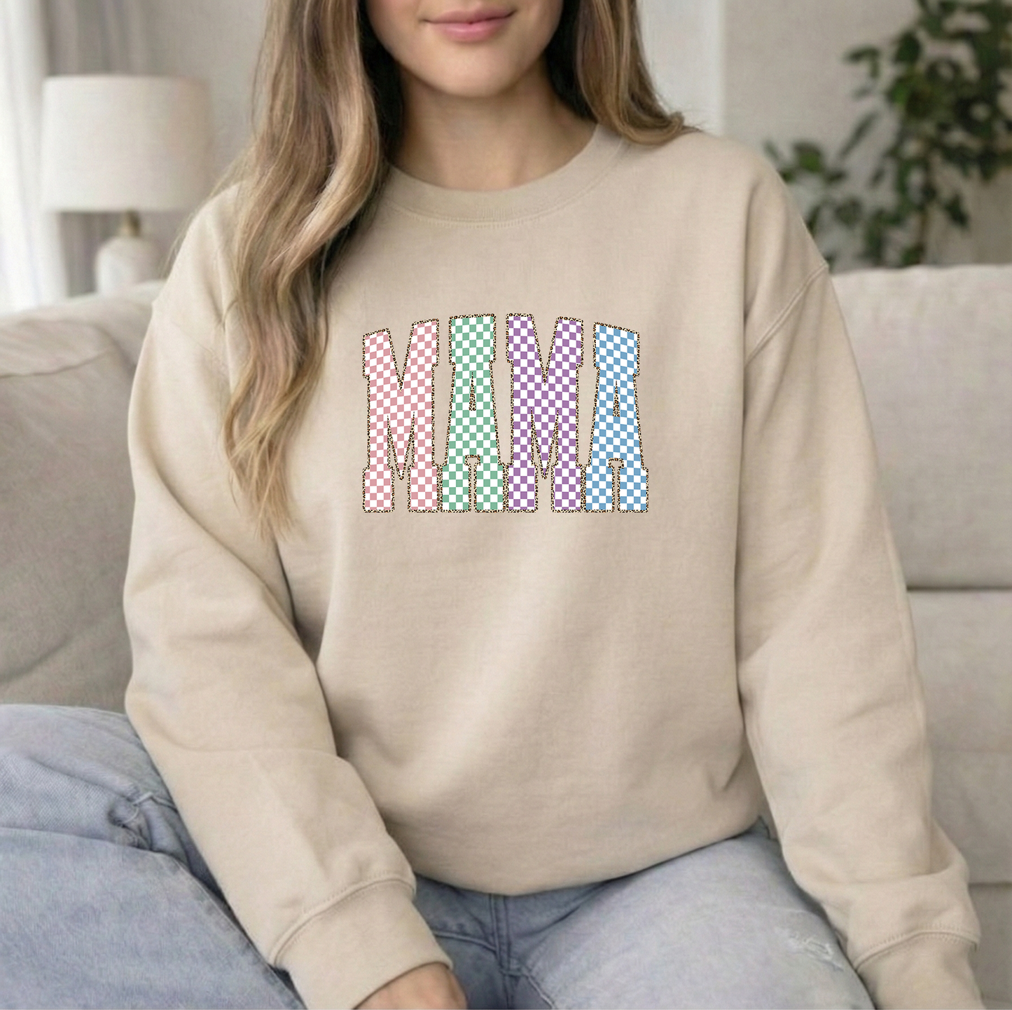 Easter Mama Sand Crew Sweatshirt