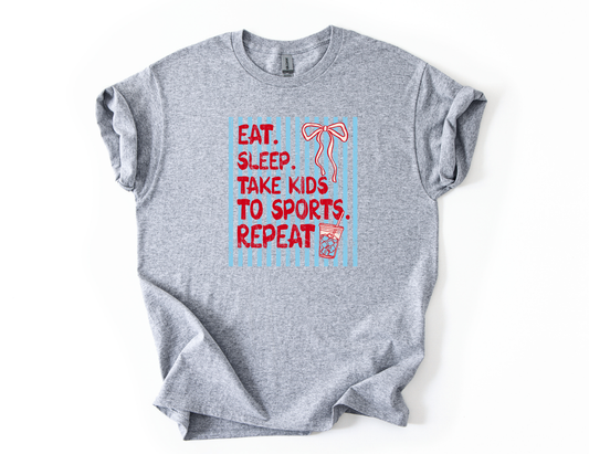 Eat Sleep Sports Sports Grey Unisex Gildan Tshirt