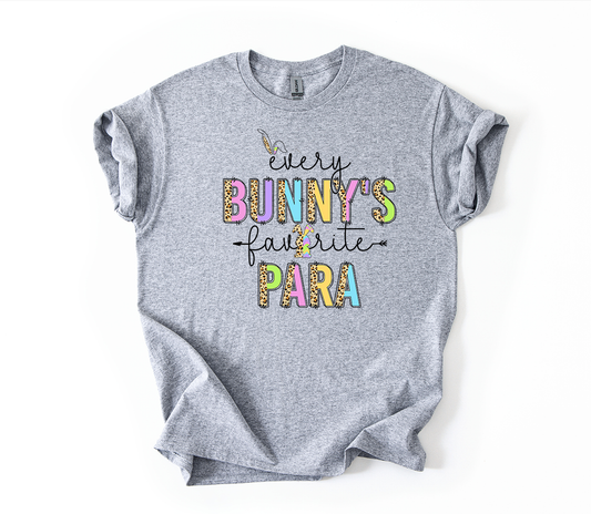 Every Bunny Favorite Para Sports Grey Gildan Tshirt