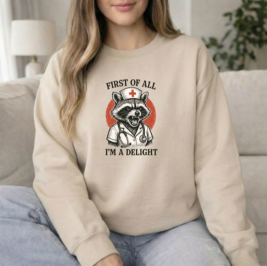 First of all Sand crewneck Sweatshirt