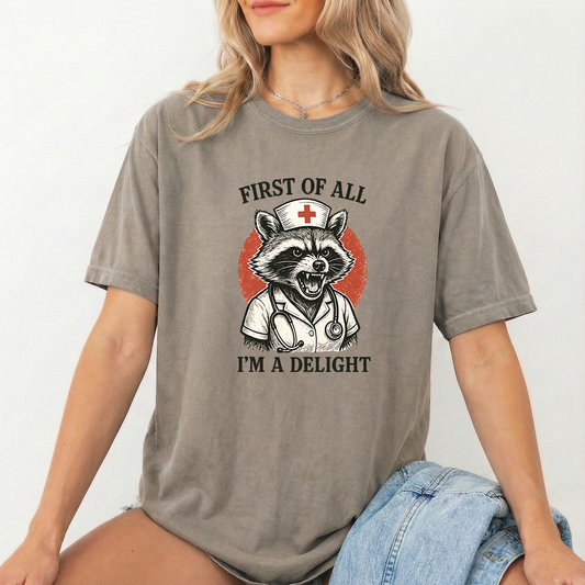First of all nurse Khaki Tshirt