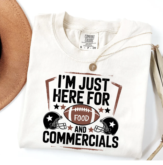 Here for Food and Commercials Ivory Tshirt