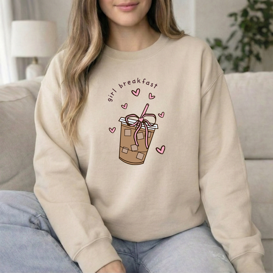 Girl Breakfast Sand Crewneck sweatshirt