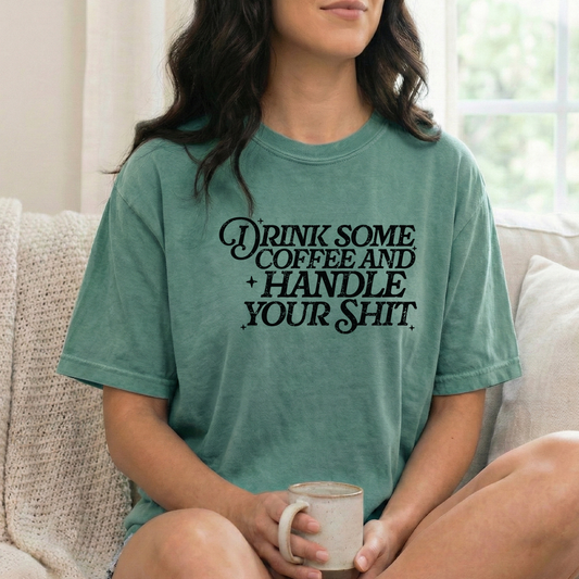 Handle your S Black Light Green T