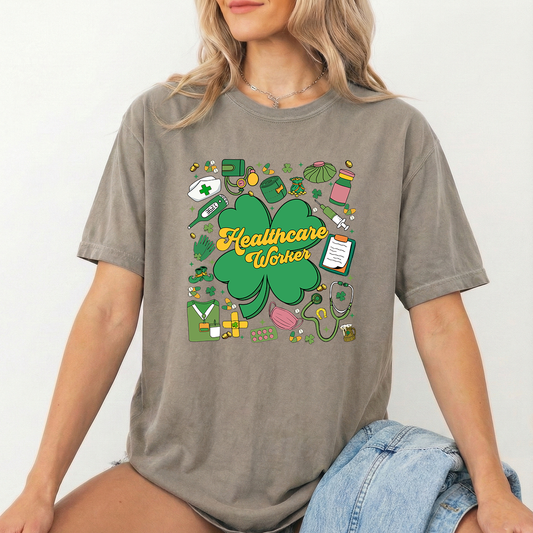 Healthcare St Pats Khaki Tshirt