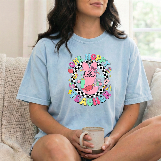 Hoppy Teacher Chambray Tshirt