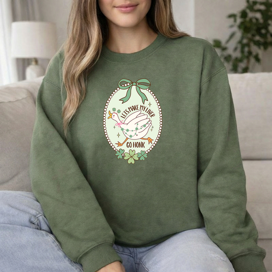 Liver Honk Military Green crew Sweatshirt