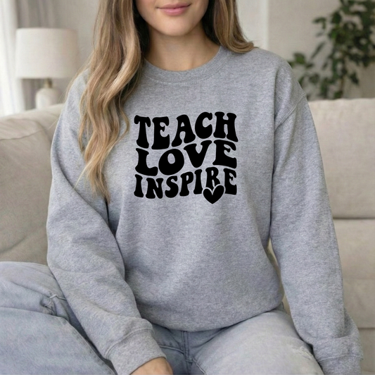 Love Teach Inspire Sports grey crew sweatshirt