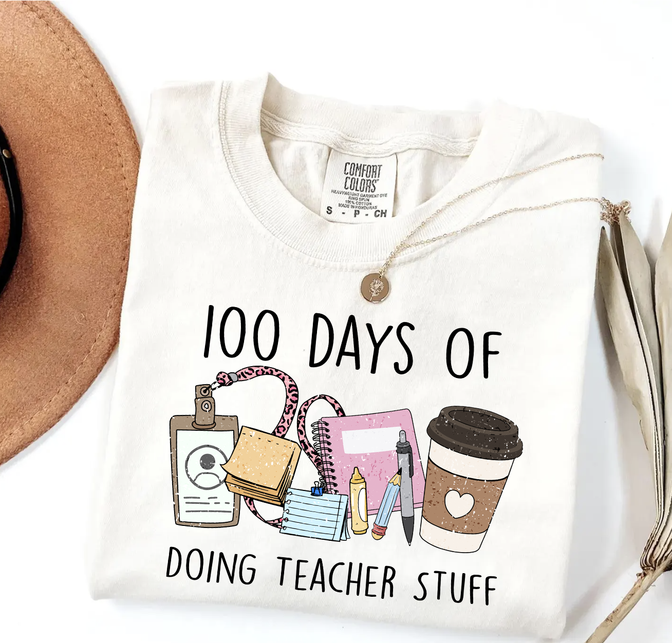100 Days doing teacher stuff Ivory Tshirt