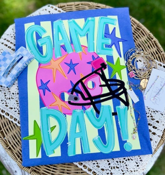 Game Day Mystic Blue Unisex Comfort Colors Tshirt