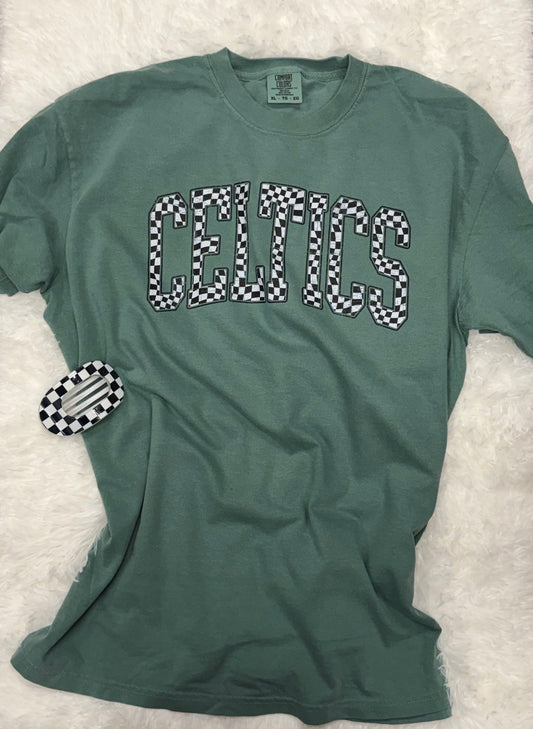 Celtics Checkered Light Green T-shirt