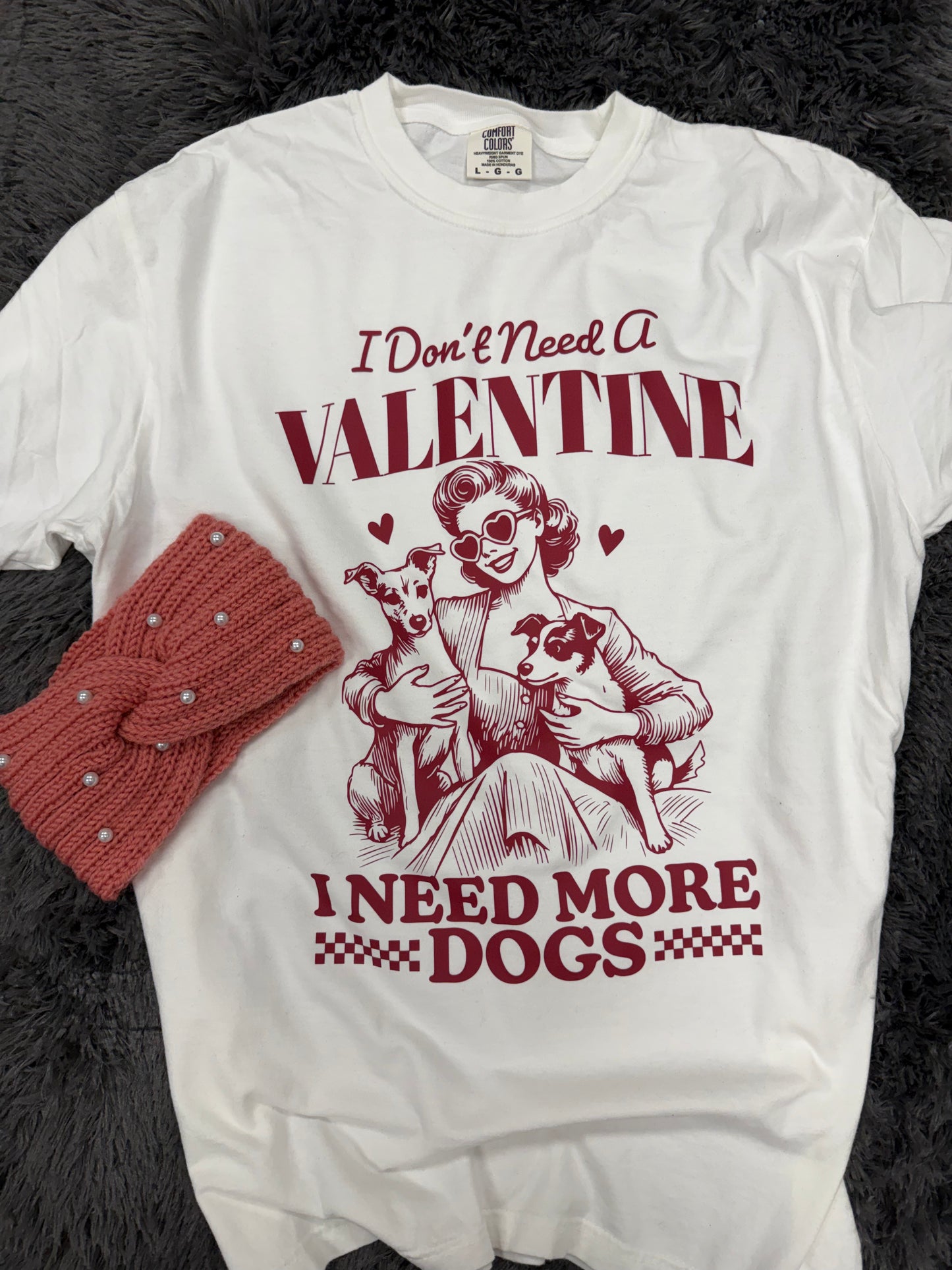 Funny Dog Valentines White T-shirt