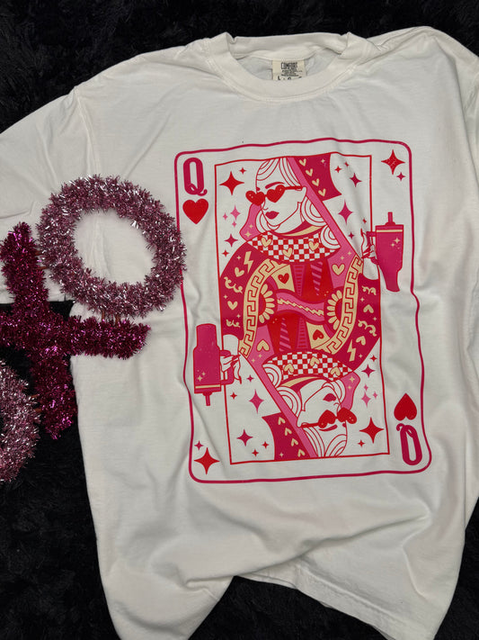 Queen of Hearts White T-shirt