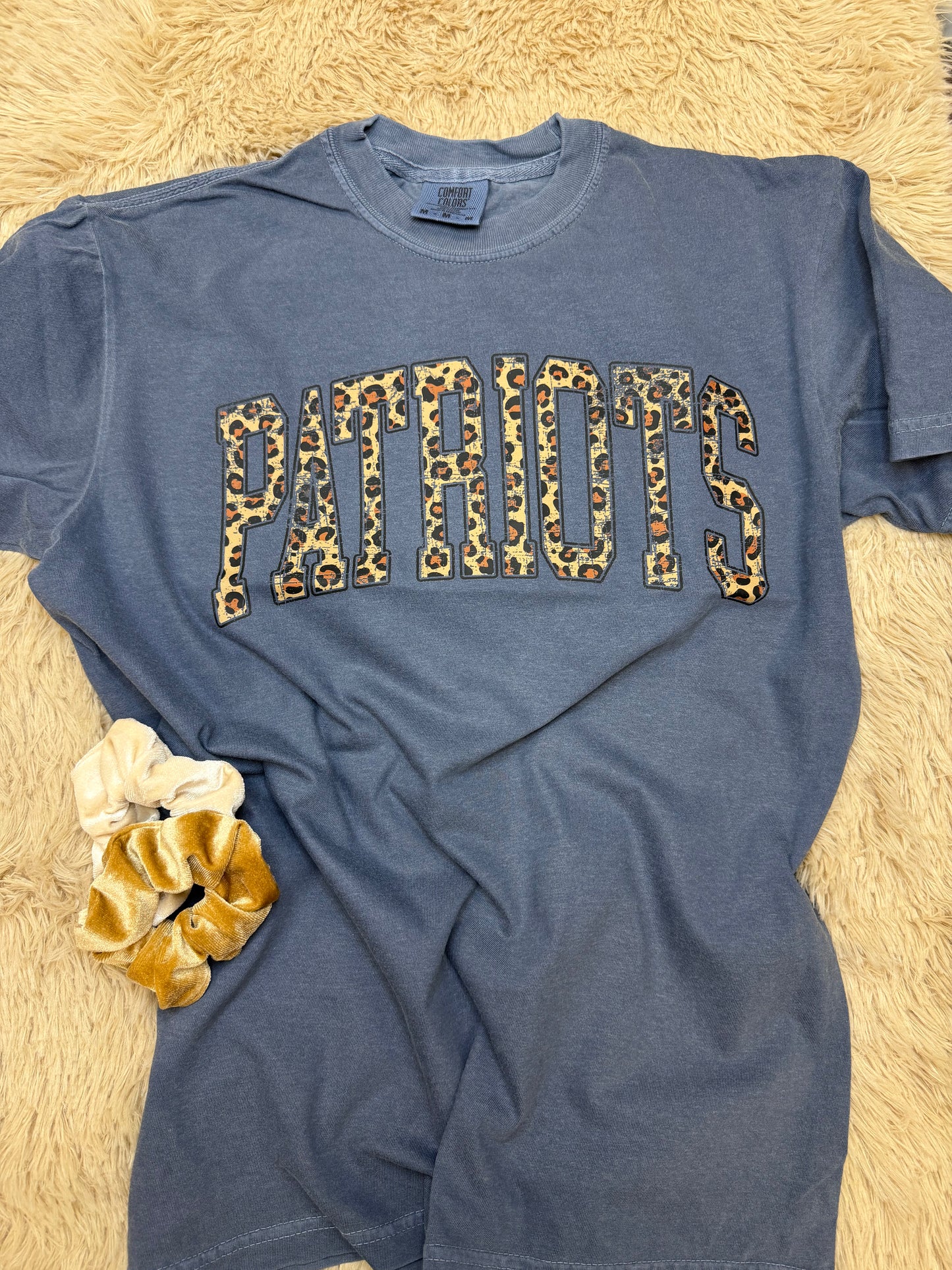 Patriots Leopard Denim T-shirt