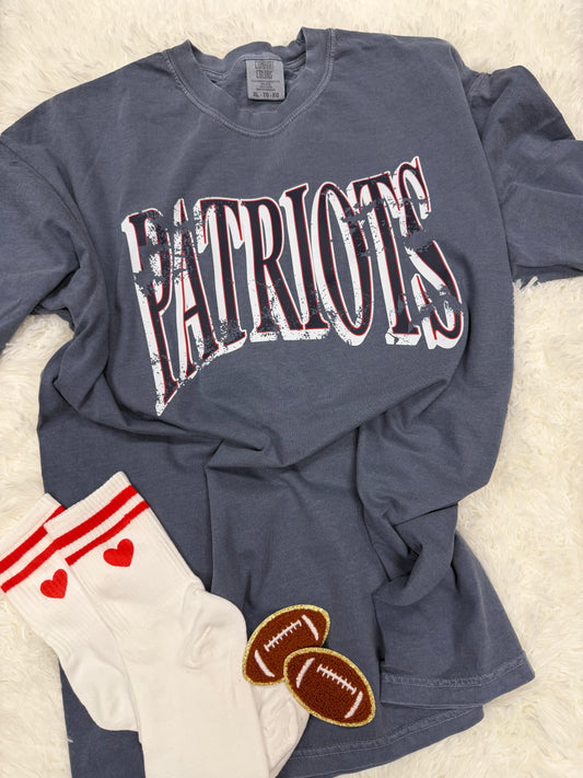 Red White & Blue Patriots Denim T-shirt