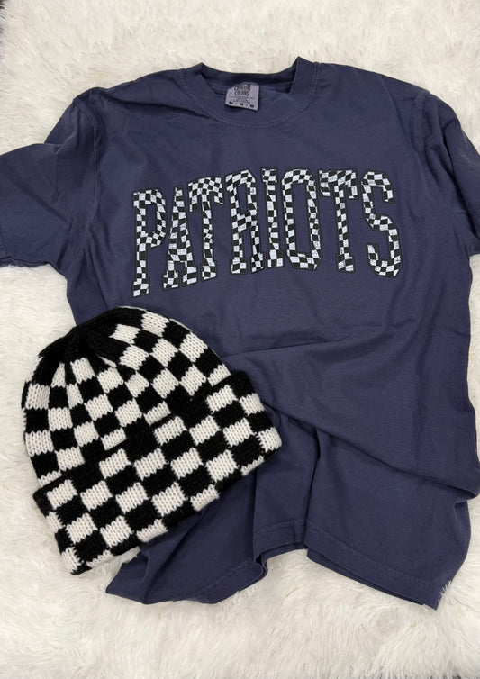 Patriots Checkered Denim T-shirt
