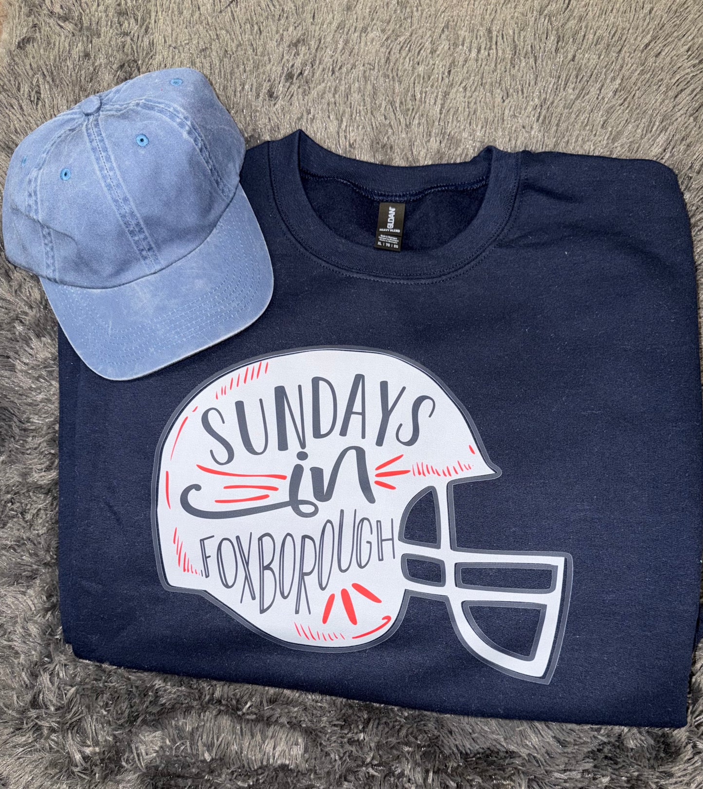 Football Sundays Navy blue crewneck Sweatshirt