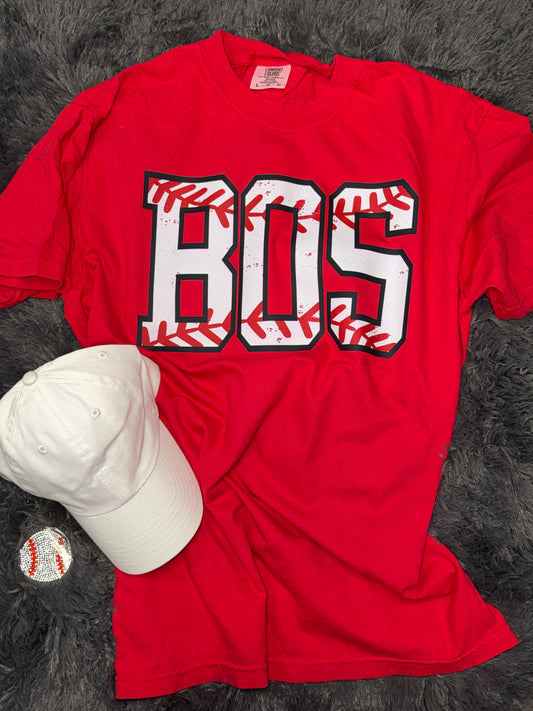 BOS Baseball Red T-shirt