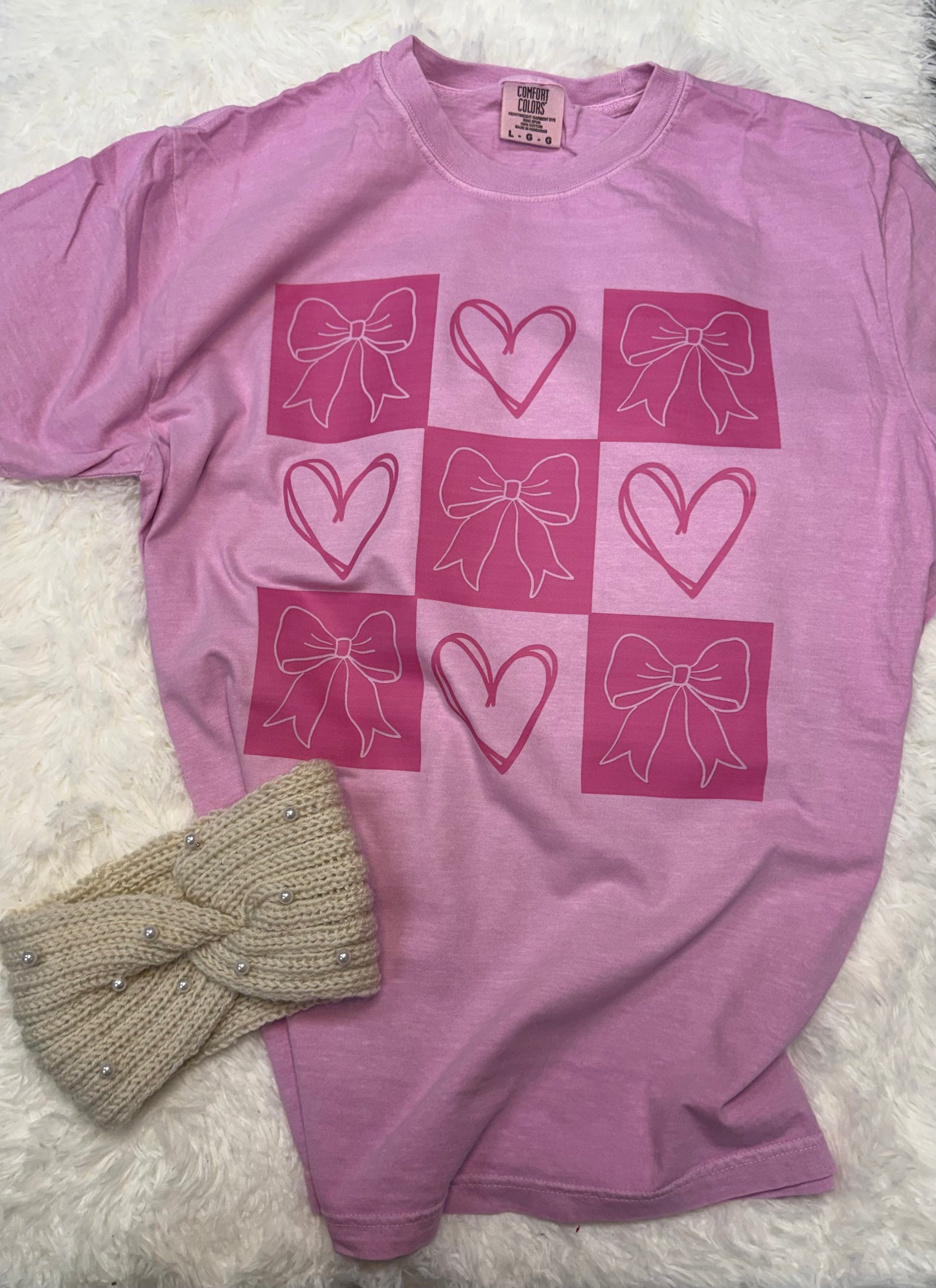 Bow & Heart Rose Quartz T-shirt