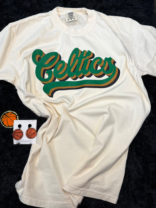 Celtics Gold & Green Ivory T-shirt