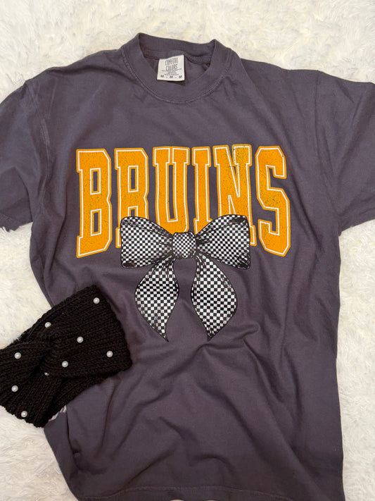 Bruins Big Bow Graphite T-shirt