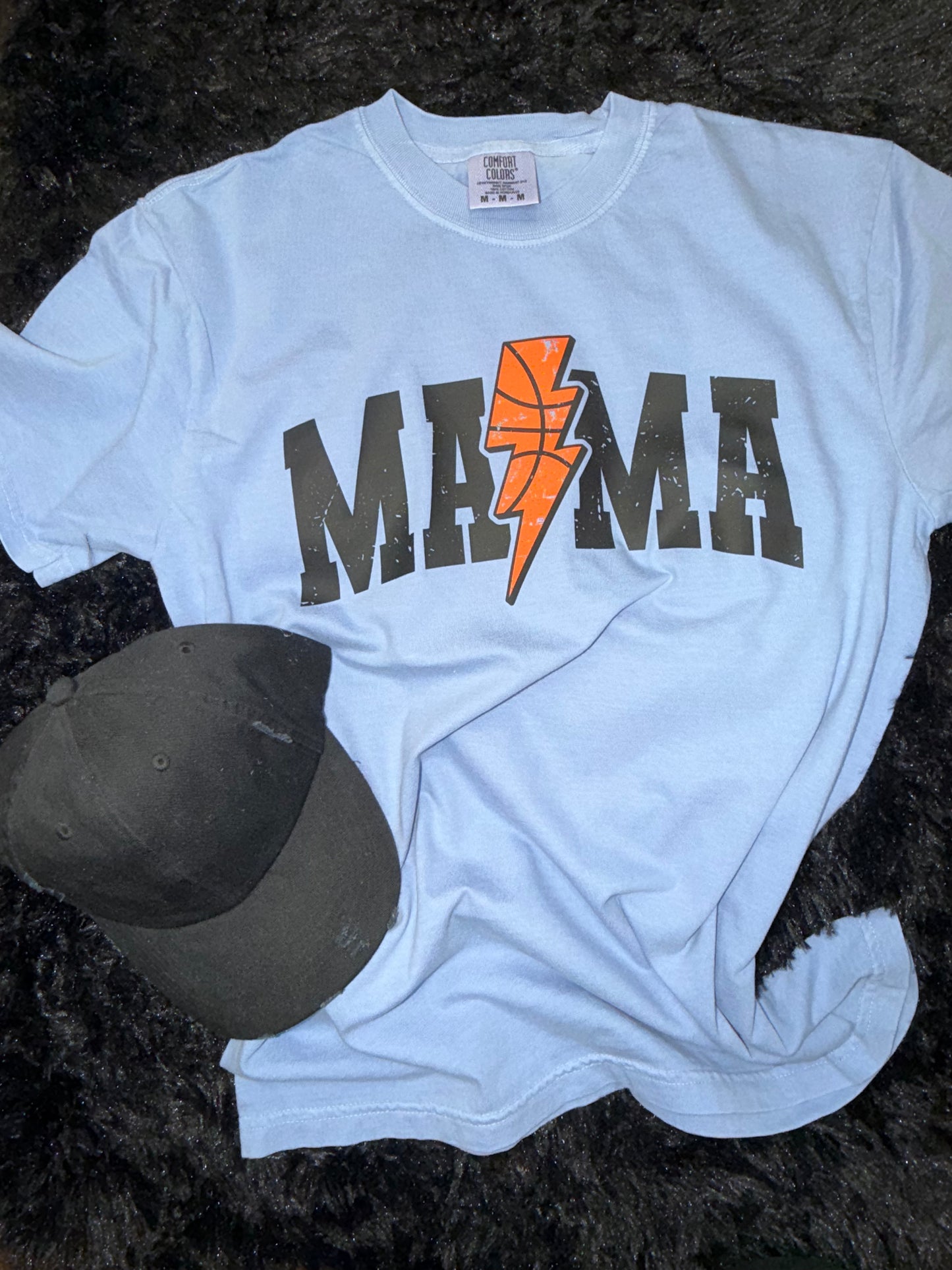 Basketball Mama Washed Denim T-shirt