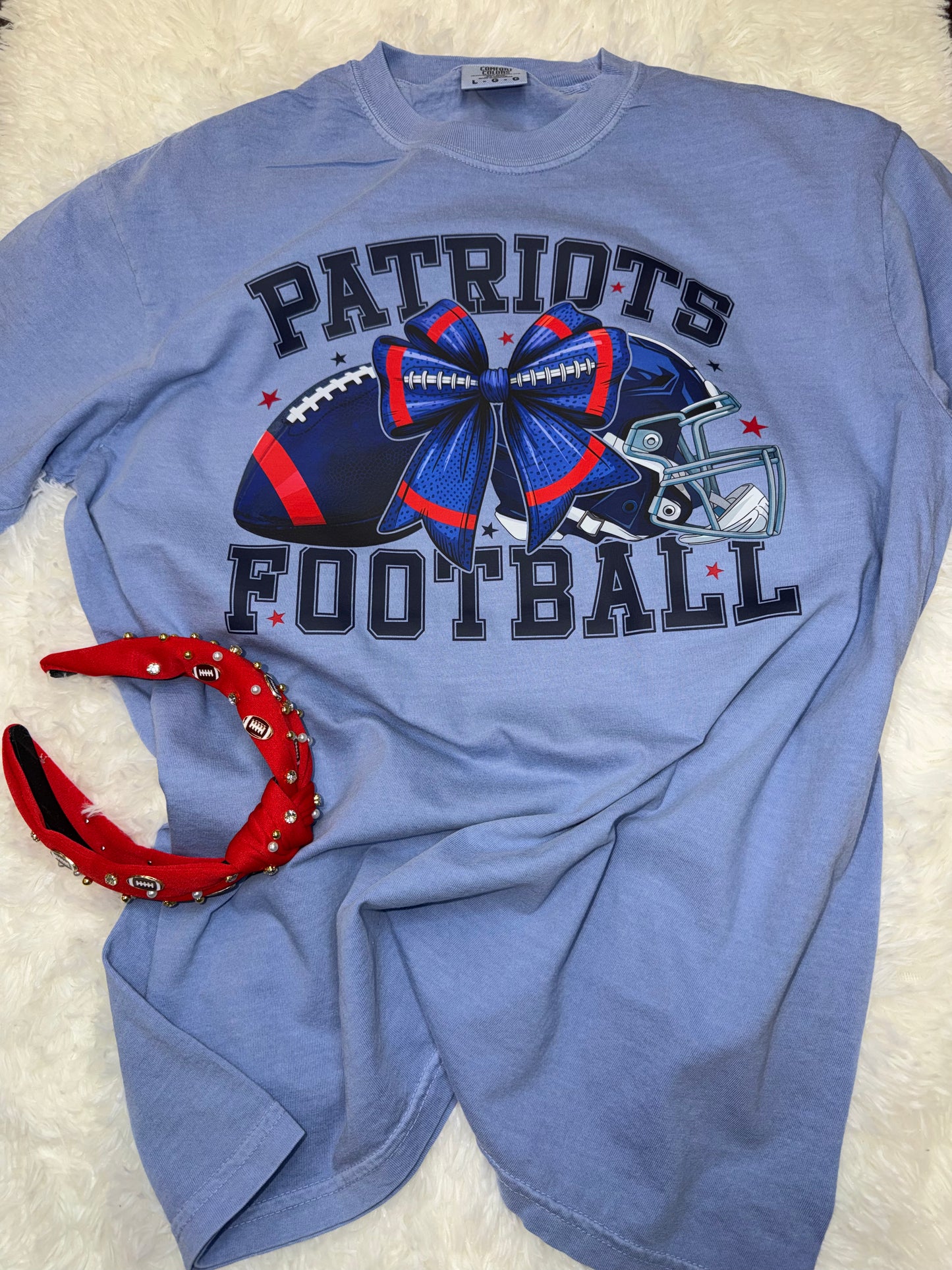 Sporty yet girly Patriot Washed Denim Tshirt