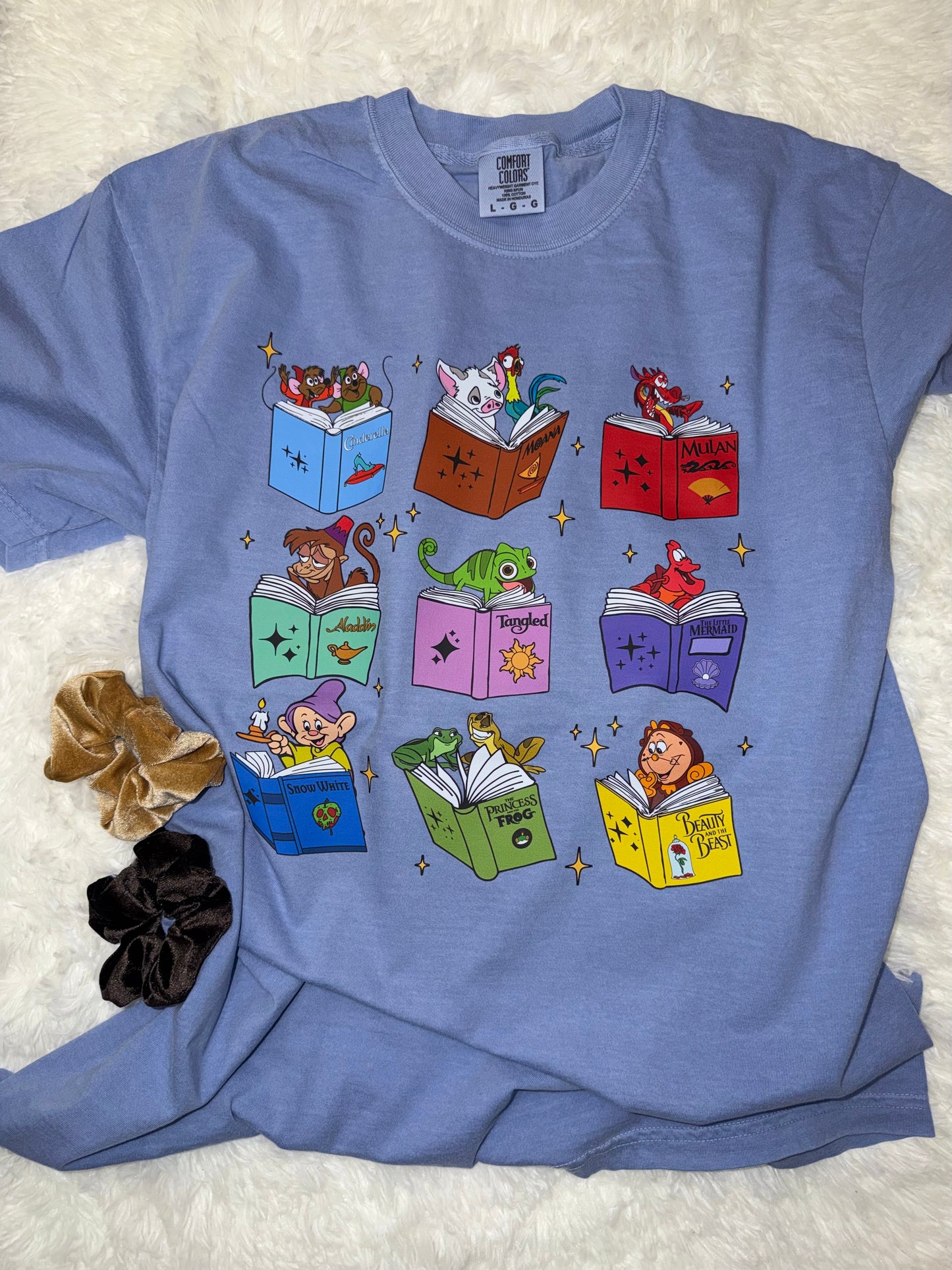 Magical Book Washed Denim T-shirt