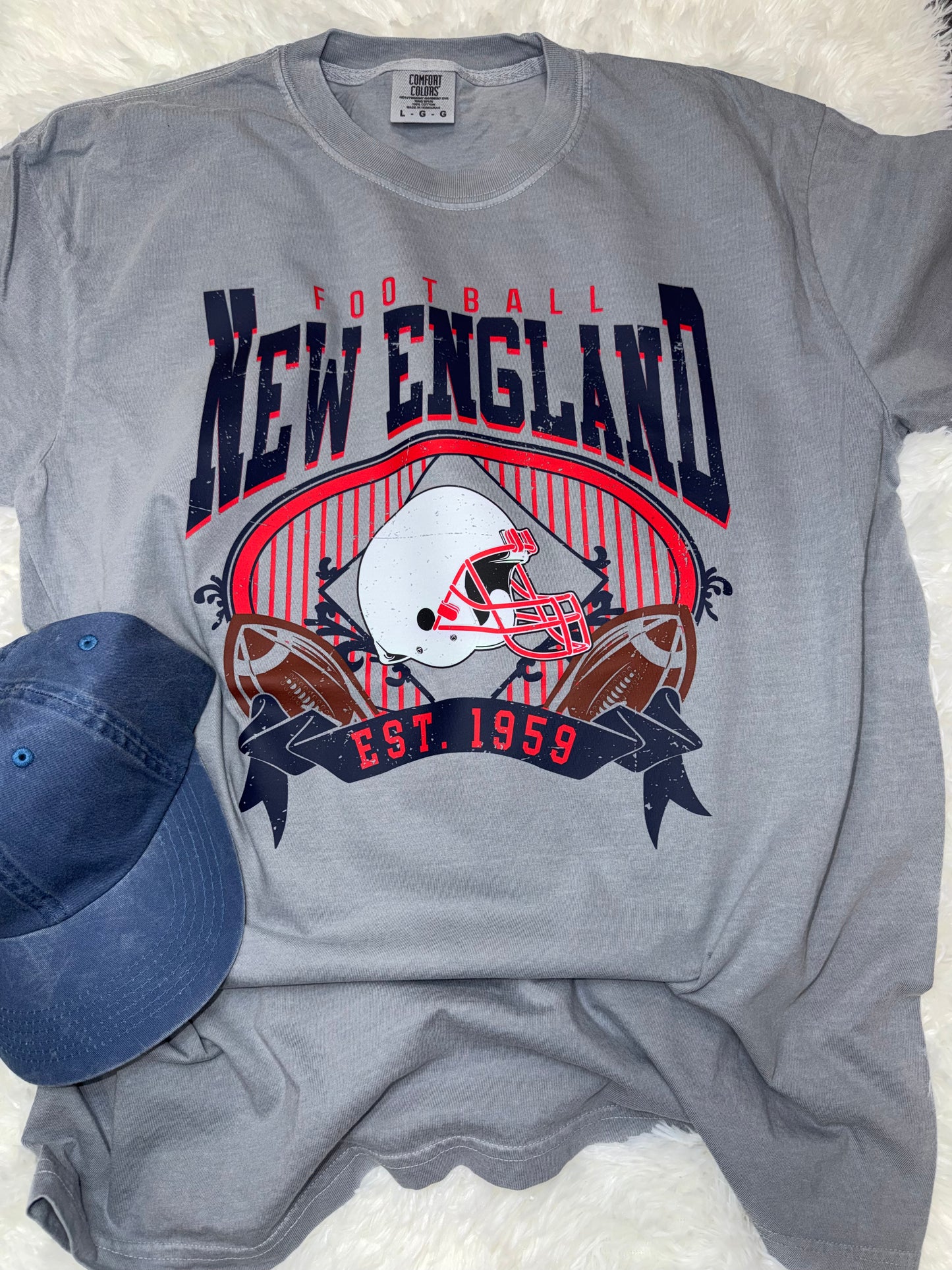 New England football Grey Tshirt