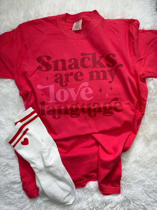 Snacks are my love language Paprika Tshirt