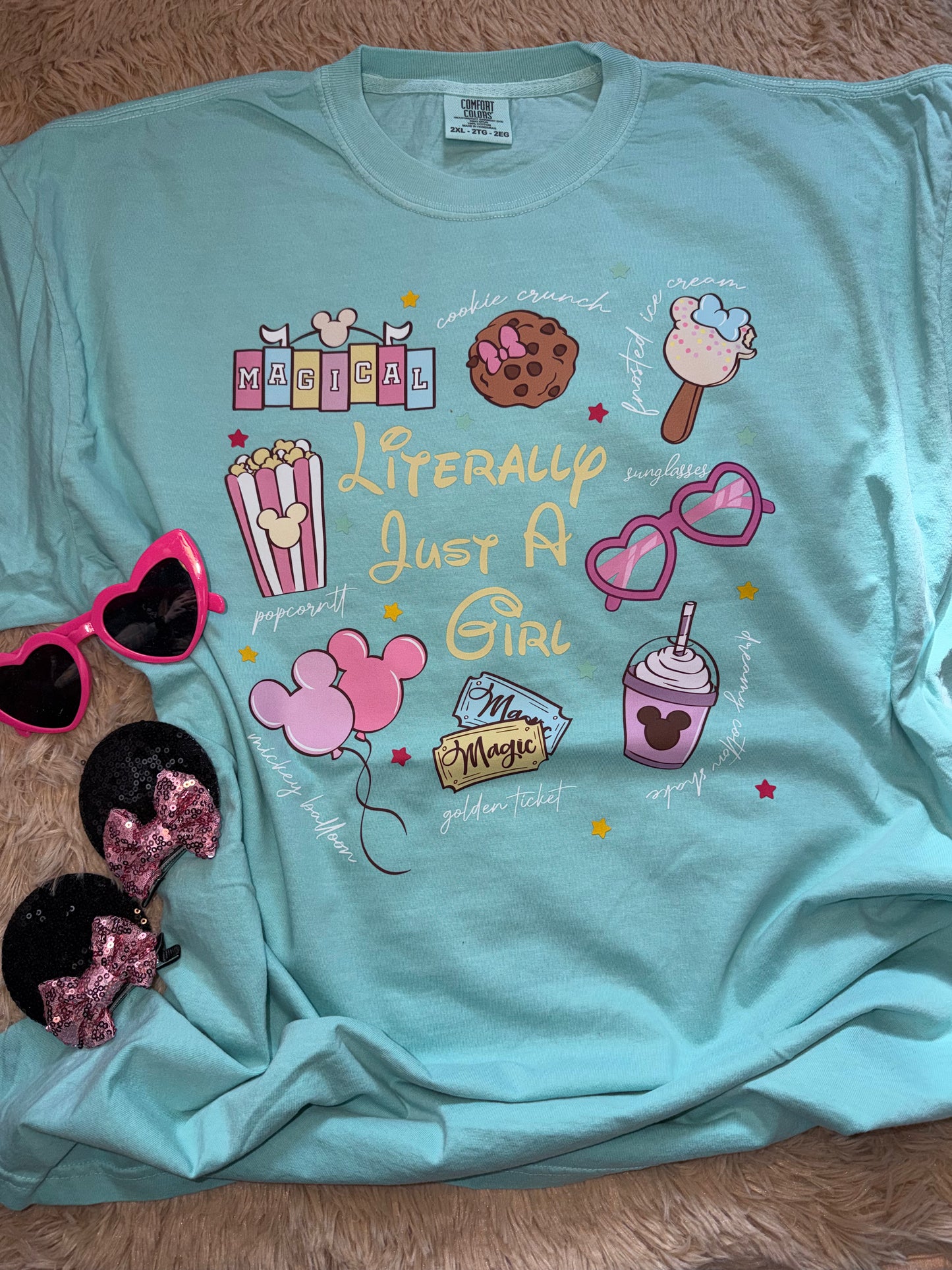 Literally just a girl Chalky mint Tshirt