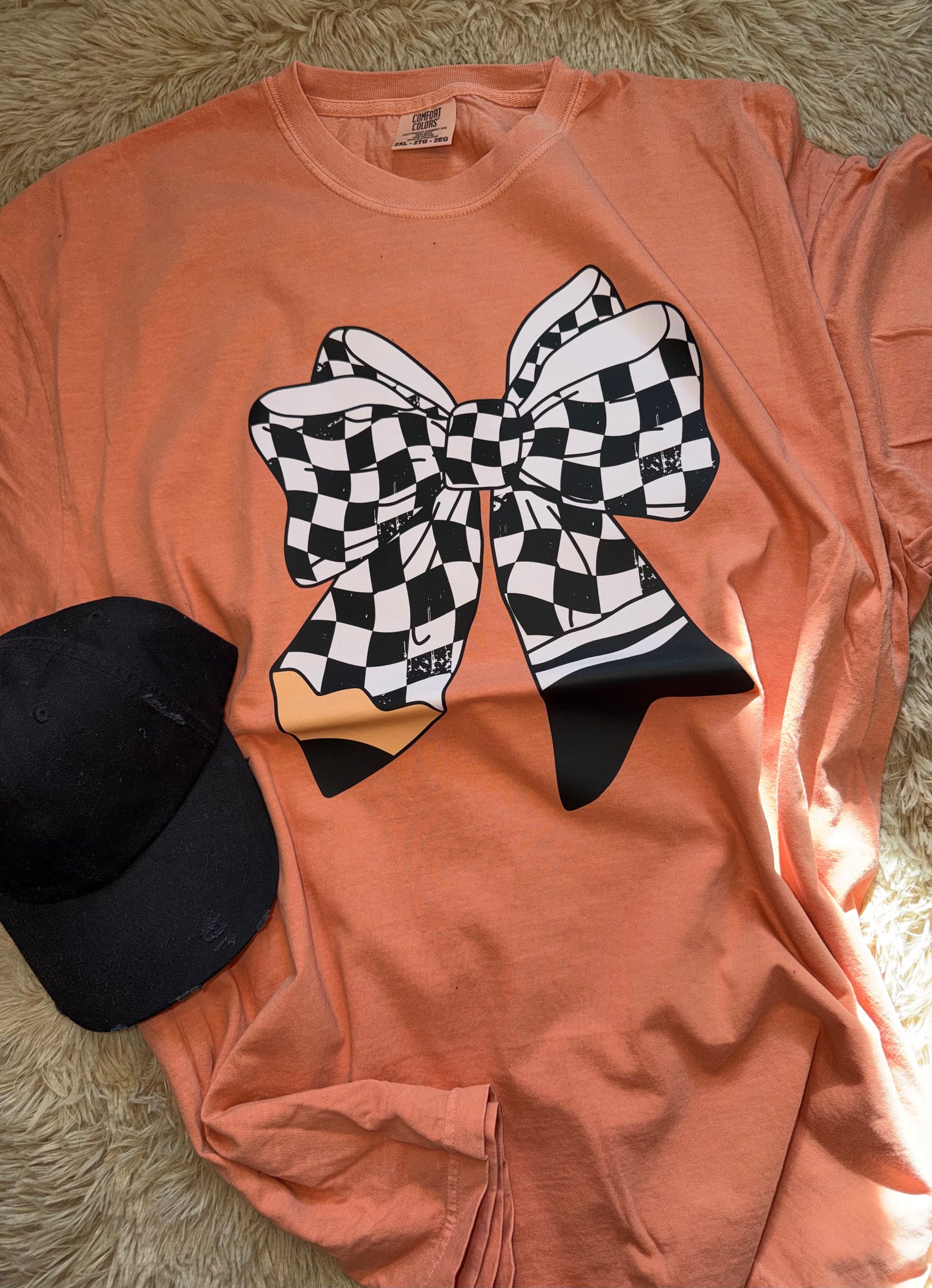Checkered Pencil Teracotta Tshirt