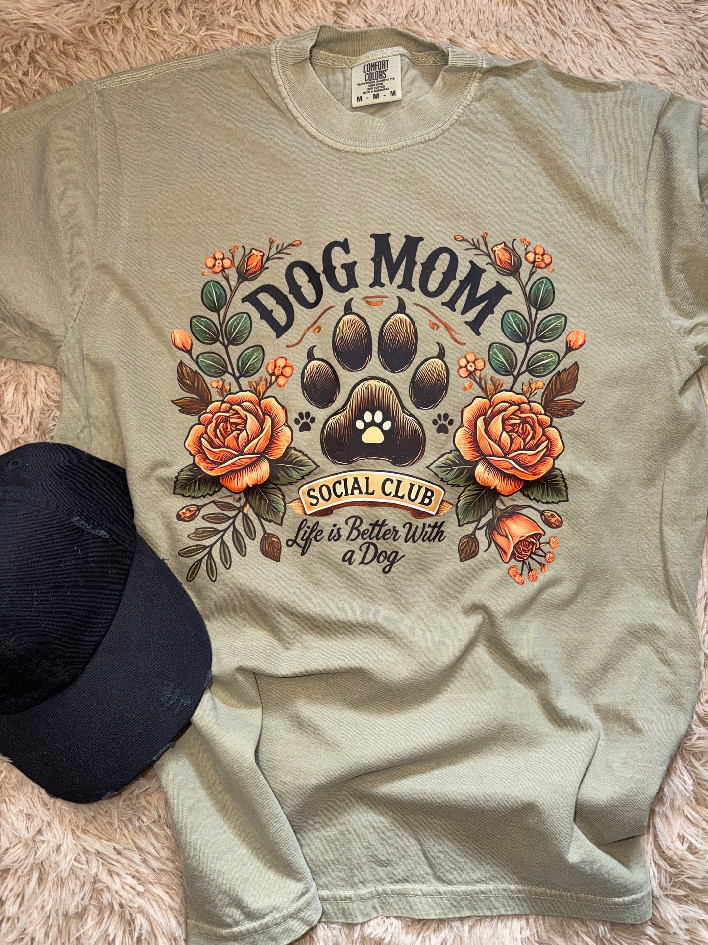 Life is better with a dog Khaki Tshirt