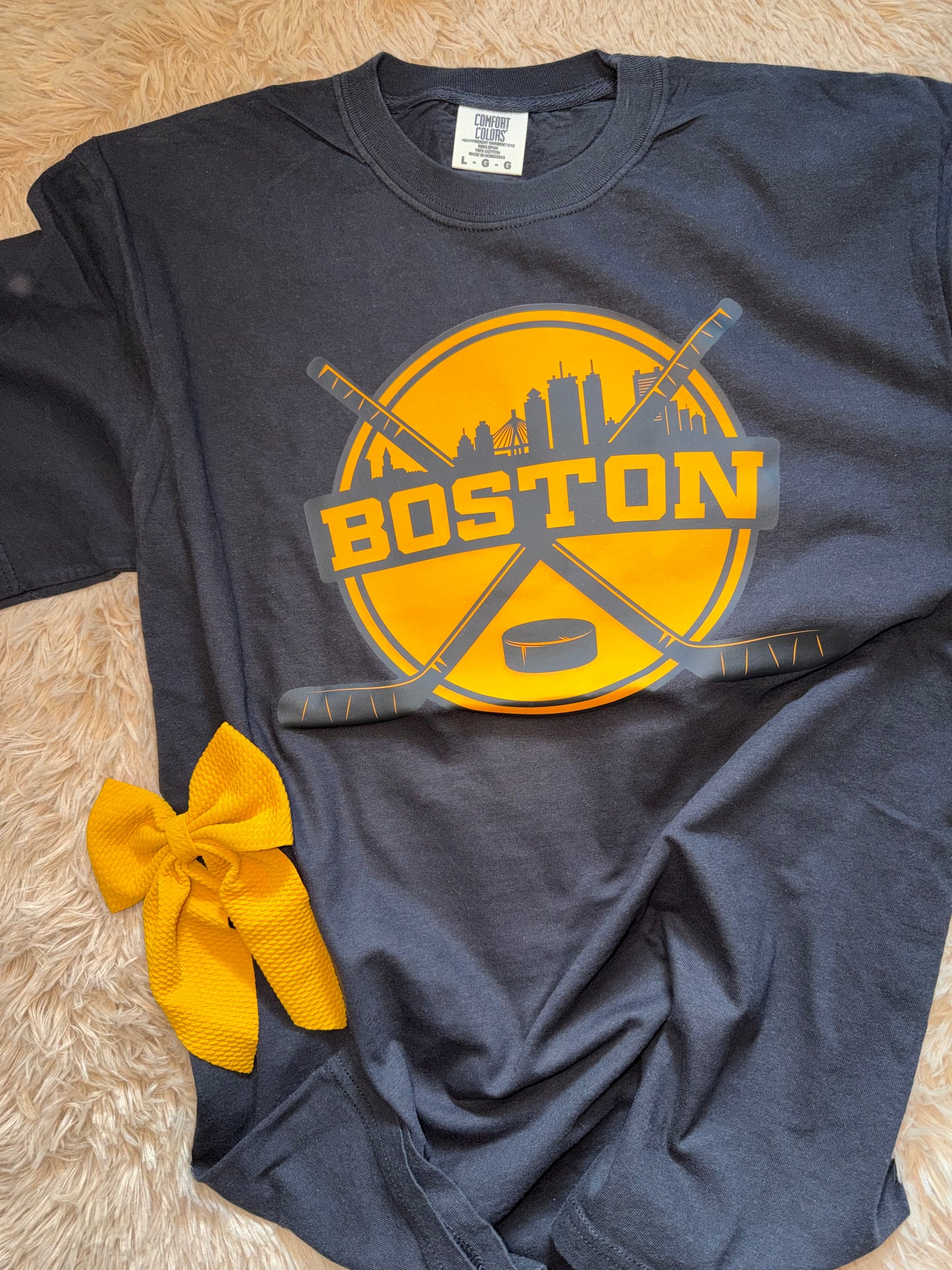 Boston Puck Black Tshirt
